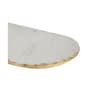 Oval  Marble Serving Tray with Gold Foil (Beige)