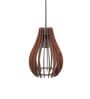 Oval Handmade Wooden Hanging Pendant Light