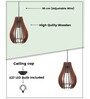 Oval Handmade Wooden Hanging Pendant Light
