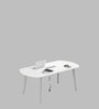 Oval Office Table in Everest White Finish