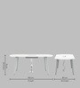 Oval Office Table in Everest White Finish