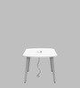 Oval Office Table in Everest White Finish