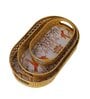 Oval Pink & Gold Wavy Design Meena Tray Set of 3