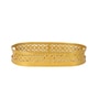 Oval Pink & Gold Wavy Design Meena Tray Set of 3