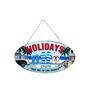 Oval Plates Big Wall Sign Holiday Beach Coastal Decor