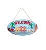 Oval Plates Big Wall Sign Welcome Beach Coastal Decor