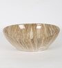 Oval Shape Ceramic Ivory Counter Top Wash Basin(L: 16, W: 13, H: 5 Inches)