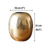 Oval Shape Large Gold Metal Vase