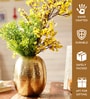 Oval Shape Large Gold Metal Vase