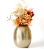 Oval Shape Large Gold Metal Vase