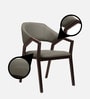 Oval Upholstered Dining Chair In Grey Colour (Set of 2)