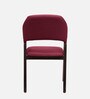 Oval Upholstered Dining Chair In Red Colour (Set of 2)