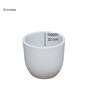 White Ovalo Marble 10 Inch Ribbed Plastic Planter