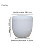 White Ovalo Marble 10 Inch Ribbed Plastic Planter