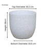 White Ovalo Marble  12 Inch Large Ribbed Planter