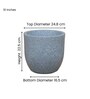 Grey Ovalo Mosaic 10 Inch Ribbed Planter