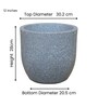 Grey Ovalo Mosaic 12 Inch Large Unbreakable Ribbed Planter