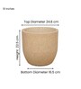 Sand Ovalo Stone 10 Inch Ribbed Plastic Planter