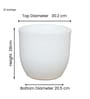 White Ovalo 12 Inch Large Ribbed Plastic Planter