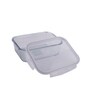 Oven Glass 2 Litres Transparent Glass Airtight Food Storage Container
