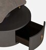Ovic Rotating Marble Top Coffee Table In Grey Colour with Drawer