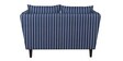 Owen 2 Seater Velvet Sofa in Indigo Blue and White Stripes Colour