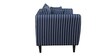 Owen 2 Seater Velvet Sofa in Indigo Blue and White Stripes Colour