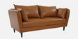 Owen Leatherette 3 Seater Sofa in Tan Colour
