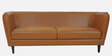 Owen Leatherette 3 Seater Sofa in Tan Colour