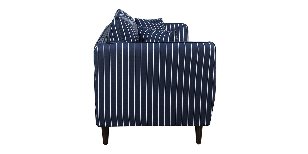 Navy Blue And White Striped Sofa Baci Living Room