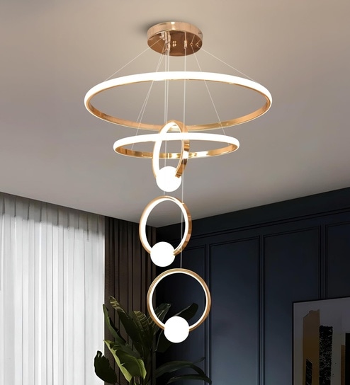 Owen| 60 Cm |Height Adjustable | 3 Light Mode | Modern LED Ceiling Chandelier for Living Room, Dining, Bedroom, Hall, Kitchen, Office,Luxury Decorative Lighting