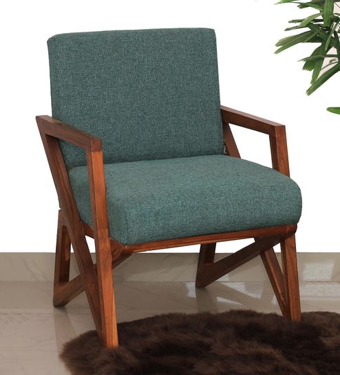 Buy Owen Solid Wood Arm Chair In Teak Finish By Make Home Happy Online Wooden Armchairs Chairs Furniture Pepperfry Product