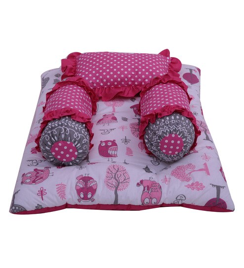 pink baby bed