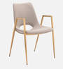 Owens Fabric Dining Chair In Beige Colour