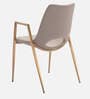 Owens Fabric Dining Chair In Beige Colour