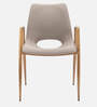 Owens Fabric Dining Chair In Beige Colour