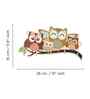 Owl Family 5 Hooks Key Holder for Home|Wooden Key Holder for Wall