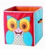Owl Fabric Kids Storage Basket in Multi Colour