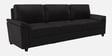 Oxford Leatherette 3 Seater Sofa In Black Colour