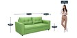 Oxnard 3 Seater Sofa In Green Colour