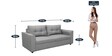 Oxnard 3 Seater Sofa In Grey Colour