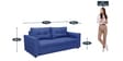 Oxnard 3 Seater Sofa In Royal Blue Colour