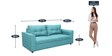 Oxnard 3 Seater Sofa In Sea Green Colour