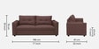 Oxnard Fabric 3 Seater Sofa in Brown Colour