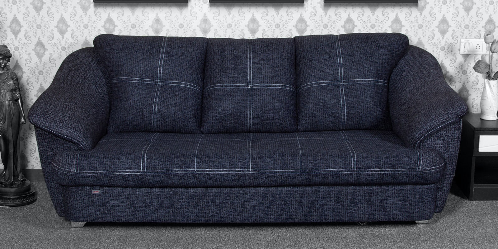 Oxford 3 Seater Sofa In Black Colour