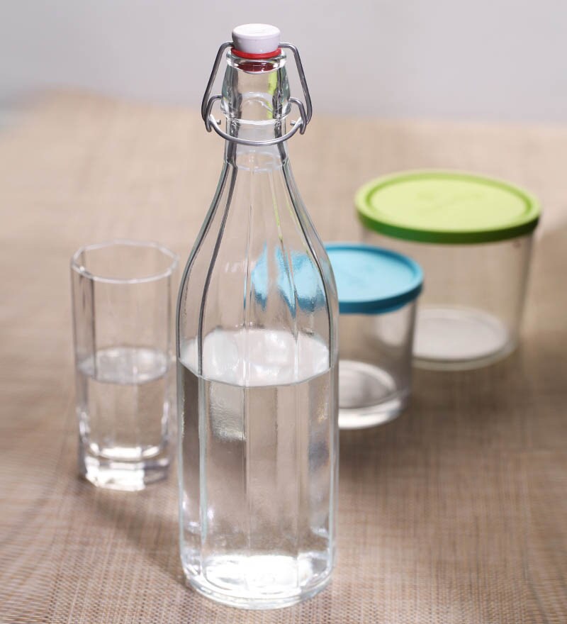 Buy Oxford 1000ml (set of 2) Glass Bottle by Bormioli Rocco Online