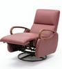 Oxe Leatherette 1 Seater Recliner In Natural Wood Finish