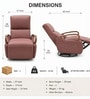 Oxe Leatherette 1 Seater Recliner In Natural Wood Finish