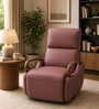 Oxe Leatherette 1 Seater Recliner In Natural Wood Finish