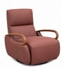 Oxe Leatherette 1 Seater Recliner In Natural Wood Finish